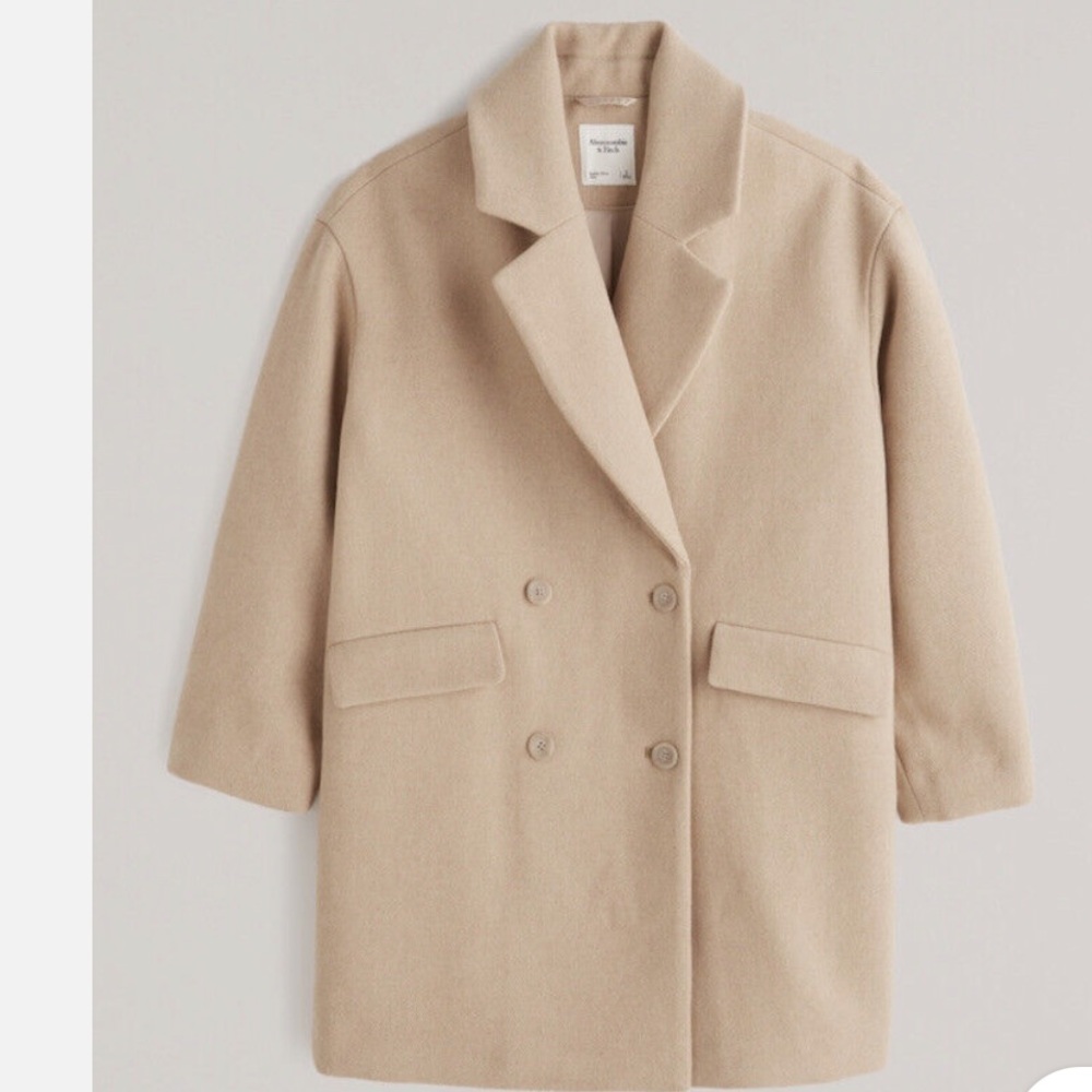 Abercrombie Fitch Short Wool Blend Coat - Picture 2 of 11